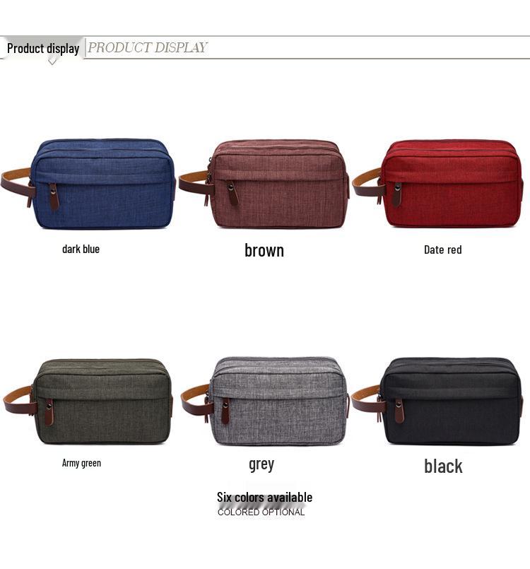 Men's Waterproof Portable Retro Toiletry & Makeup Bag with Large Capacity