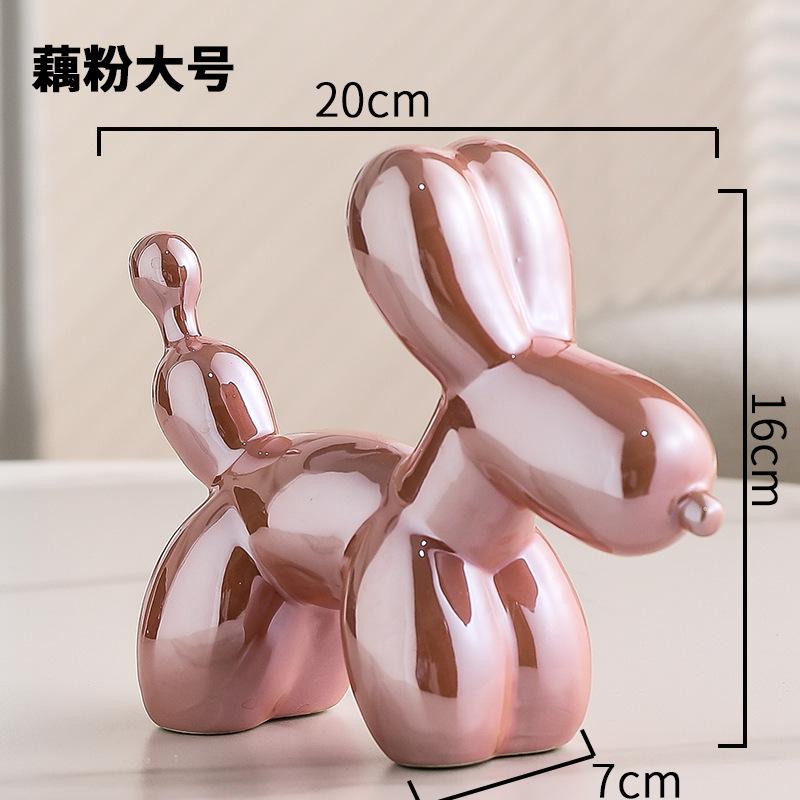 European Ceramic Gold-plated Balloon Dog Decoration Home Decoration Living Room Decoration Creative Animal Desktop Decoration