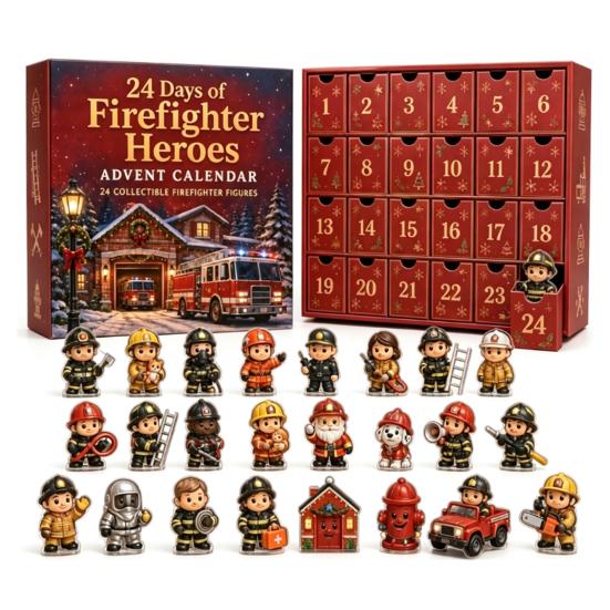 Weihnachtsgeschenk für Kinder 2026 Berufe Adventskalender, 24-Tage Countdown-Box mit Mini Berufs-Schreibtisch-Display Sammlerfiguren, Gemeinschaft