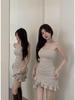 Hepburn-Style Off-Shoulder Ruffled Bodycon Dress - Women's Sexy Summer Strapless Short Skirt