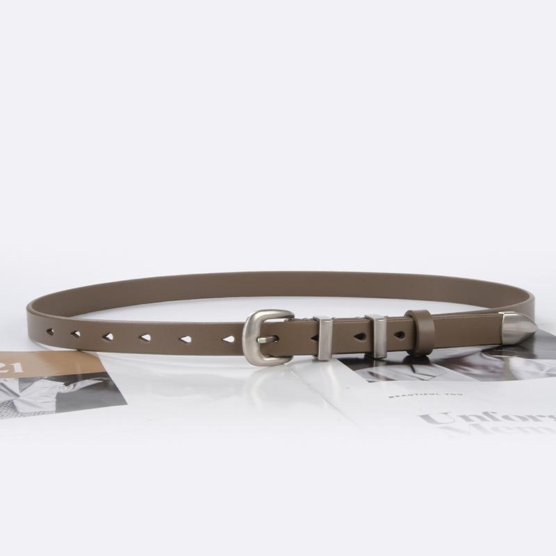 Cowhide Jurgent Leather Women's Belt Classic Retro Casual Pants Jeans Fashionable High-end Women's Belt Bf Style