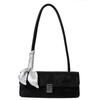 French Niche Bag Women's 2025 New Silver Shoulder Bag Is Popular This Year, Textured Underarm Baguette Bag