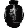 Mens Oversized Hooded Sweatshirt With Digital Print Casual Long Sleeve Top