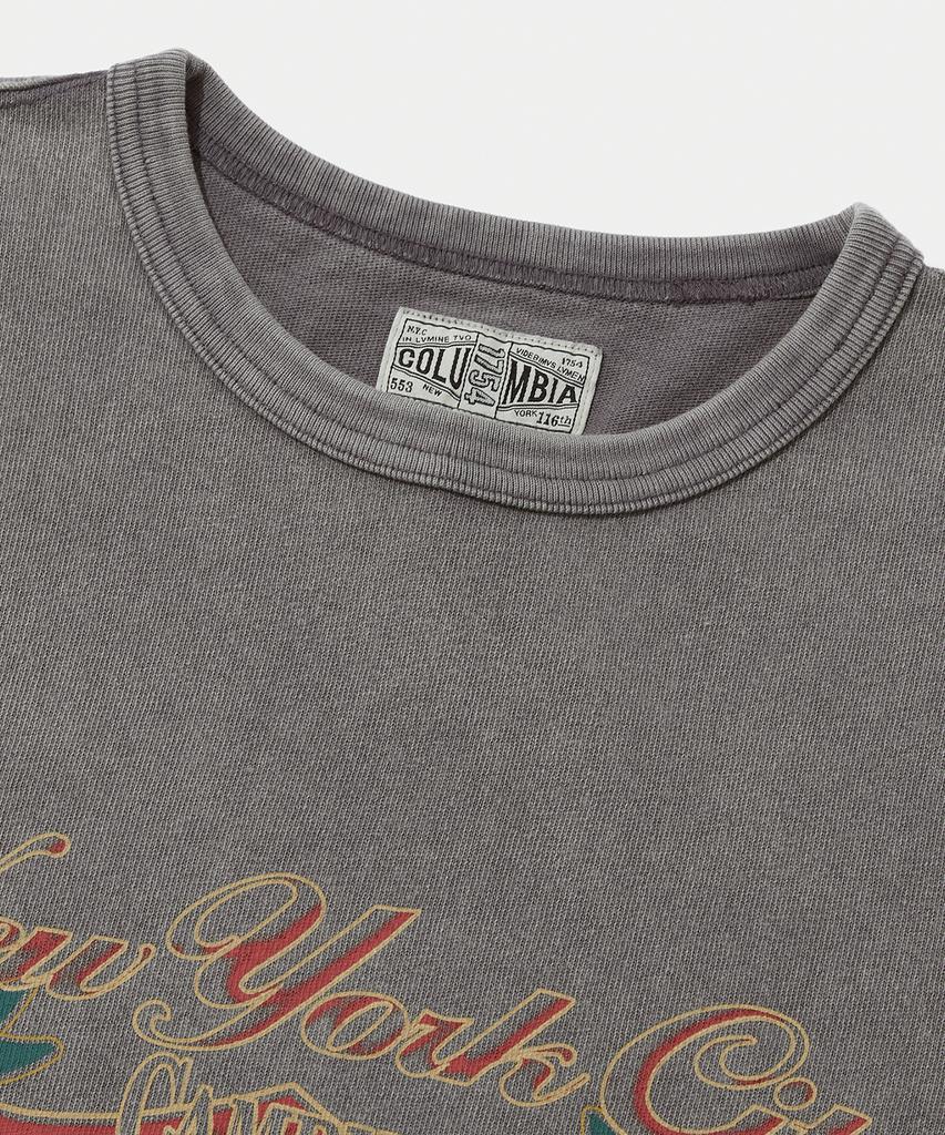 COLUMBIA UNIVERSITY Cu Campus Mineral Washed S/S T-Shirts Gray
