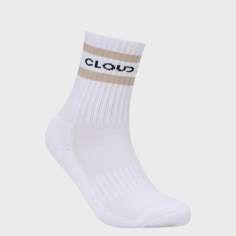 CLOUD ZERO 2S Crew Socks (2P) (0097056) CZFAF1SC903BG-WHITE