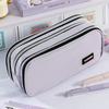 Large Capacity Pencil Case Zipper Design Stationery Organizer High Aesthetic Pen Bag  School Office