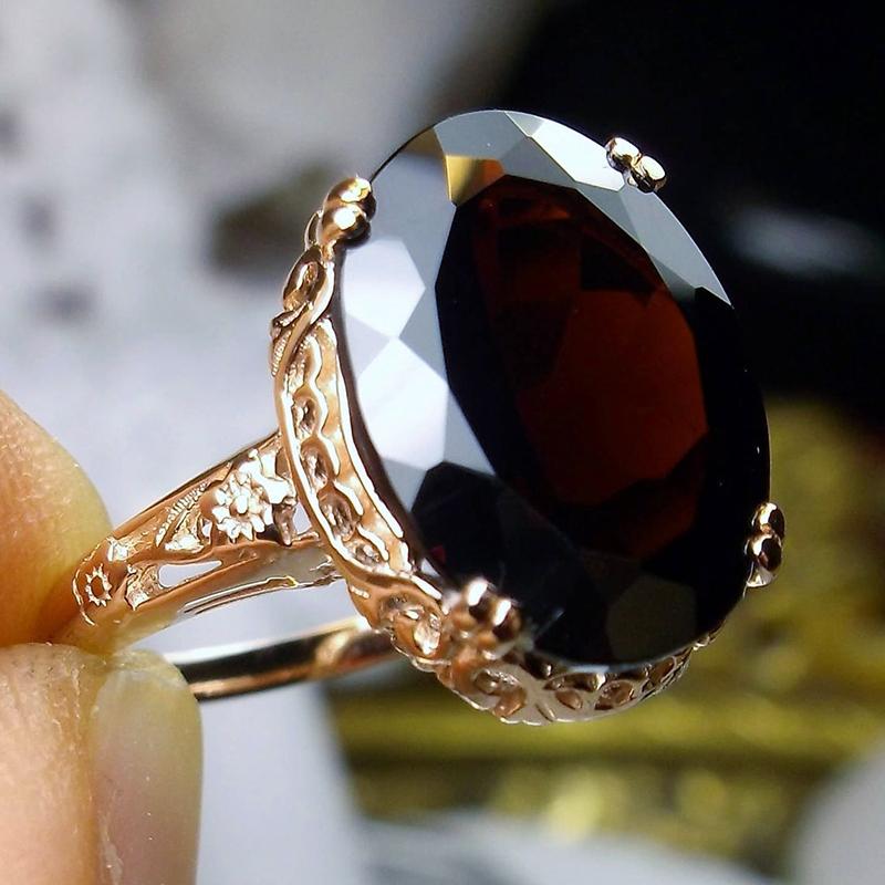 Personality Big Pink Cubic Zirconia Wedding Rings for Women Romantic Bridal Marriage Ceremony Party Rings Fashion Jewelry