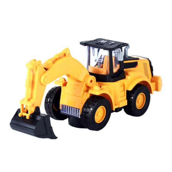 

Электрический экскаватор с музыкальными светодиодными фонарями, подвижная стрела для копания, строительная машина, для малышей и мальчиков, обучающая игрушка для преодоления препятствий жёлтый
