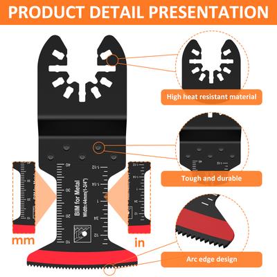 Bi-Metal Oscillating Saw Blades Cutter Universal A R C Edge Oscillating Multitool Blades Extra-Long Saw Blades For Wood Metal