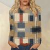 Women's Daily Casual Long-sleeved Printed O-neck Top