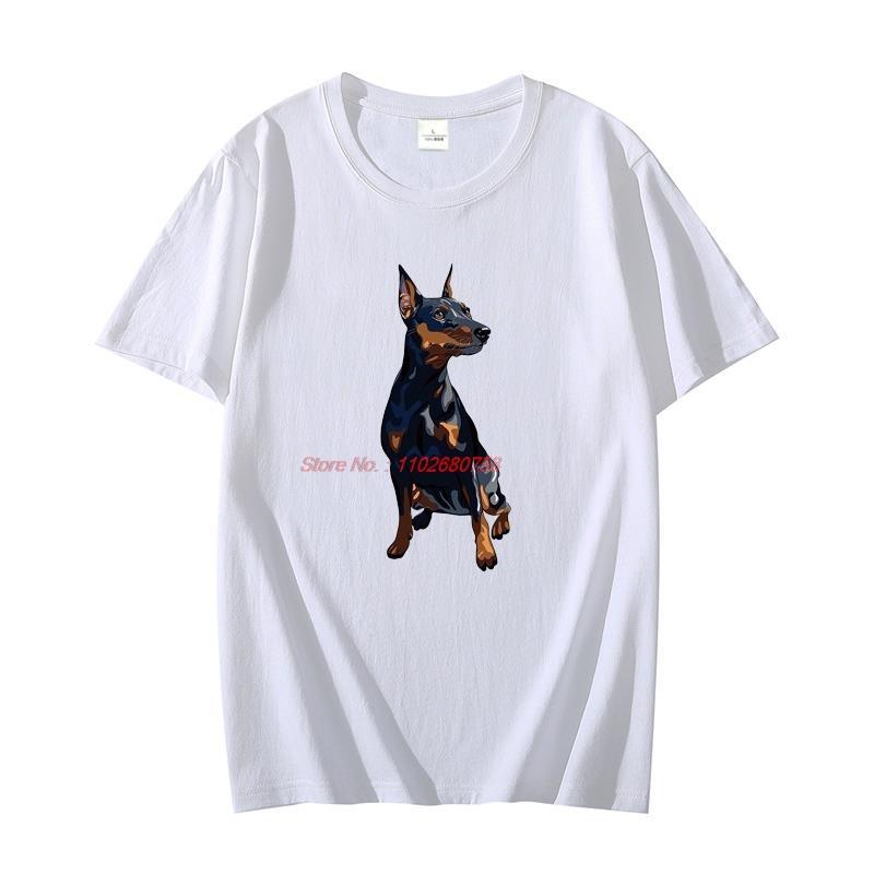 Miniature Pinscher Breed Dog Graphic T Shirts Cotton Short Sleeve T Shirt For Unisex Oversize Tshirts Summer Unisexs Clothing