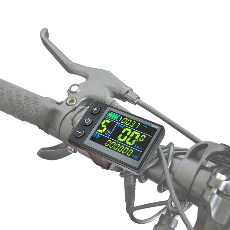 Elektroroller Bedienfeld 24V 36V 48V Universeller Roller S866 Display LCD Messgerät Elektrofahrrad Tachometer Kilometerzähler