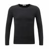 Men Long Sleeve T Shirt Round Neck Self-cultivation Solid Color Slim Tee Personality Trend Man Wear