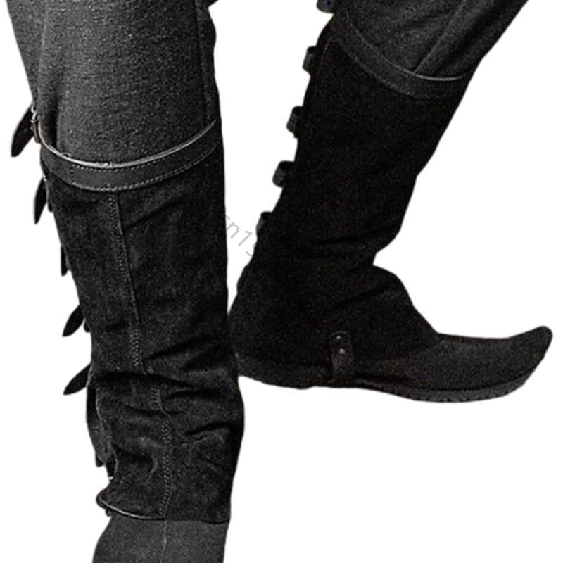 Pirate Boot Covers Vikinges Sterevunk Costume Medieval Boot Covers Leg Boot Covers Halloween Cosplay Costume AXYD