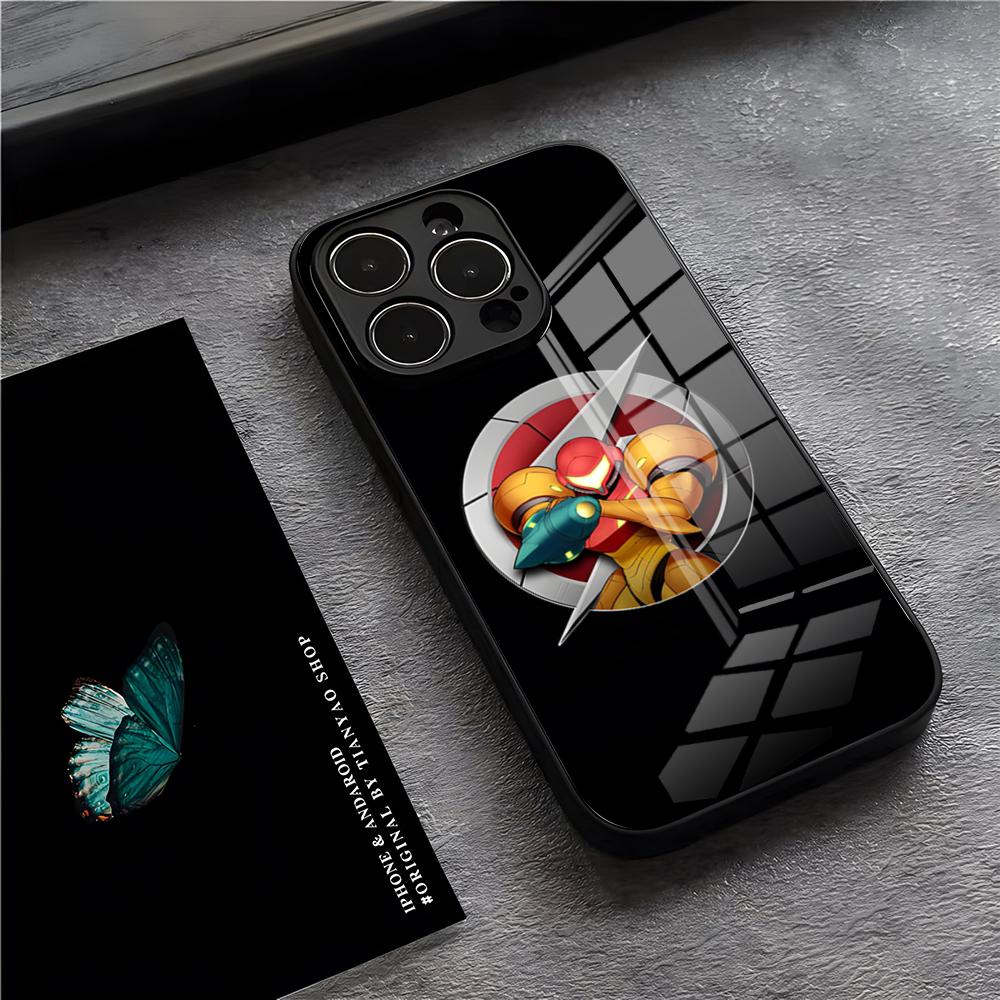 Game Metroid Phone Case For IPhone 17 Pro Max 15 Pro 16 14 Plus 12 13 Mini 11 Pro Shockproof Glass Cover