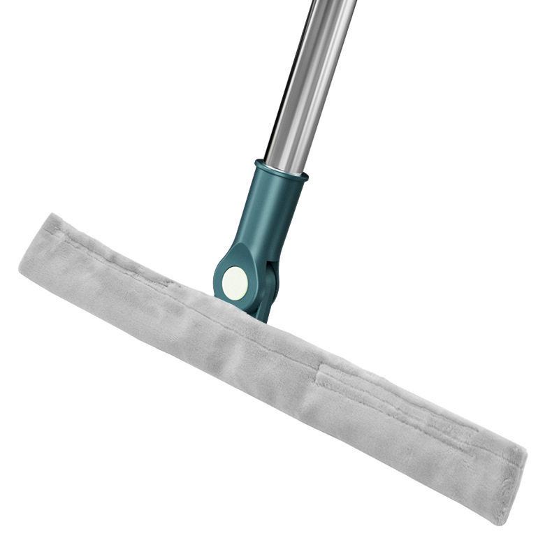 Magic Retractable Broom - Coral Fleece Mop for Dry/Wet Cleaning with Cloth Cover, No Washing Needed