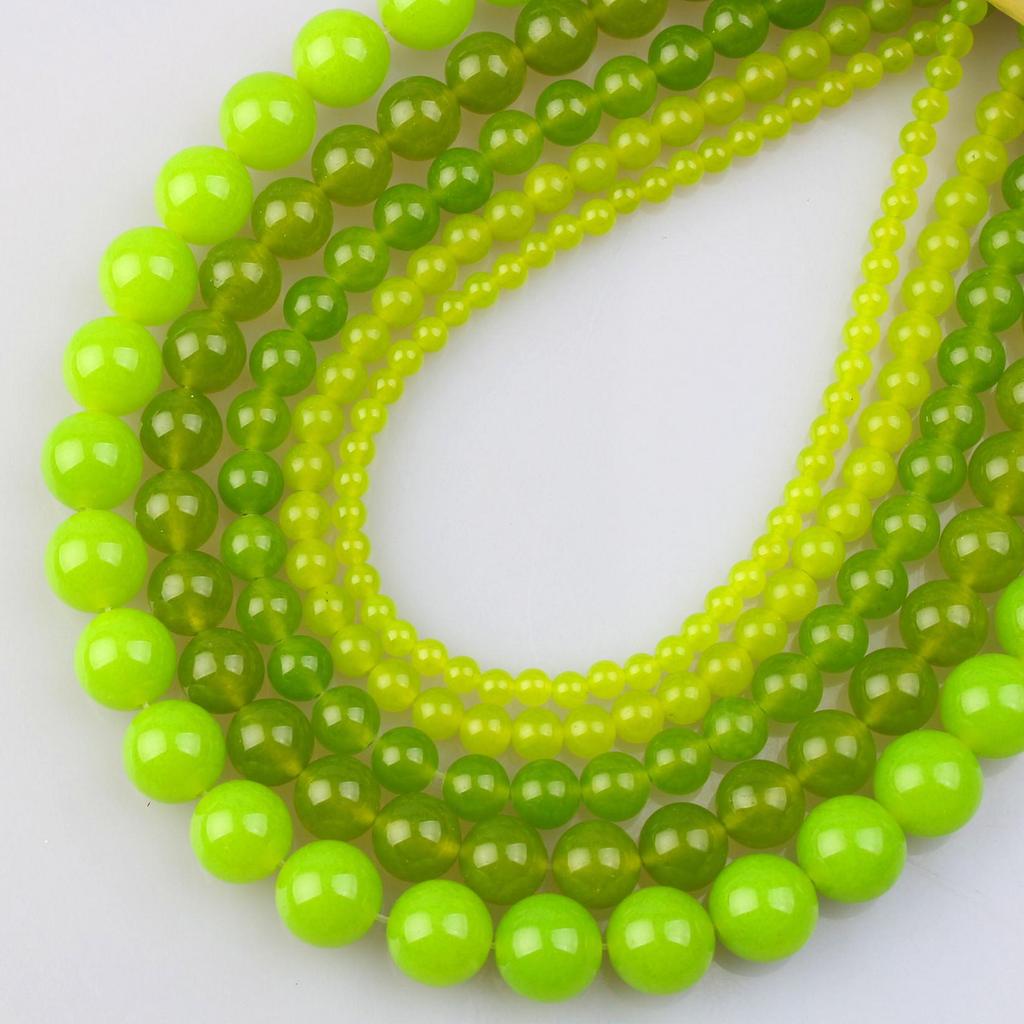 Bunte Chalcedon Jade Perlen für DIY Schmuck- & Armbandherstellung