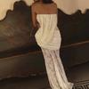 Europe, America, summer 1011 new lace tube top, pleated layers, fashion high-end slim-fit Spice Girl dress