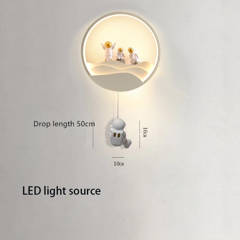 

Настенный светильник «Лунное затмение» в виде облака астронавта, скандинавский светильник для украшения дома, фоновая настенная лампа для детской комнаты, креативное настенное крепление Warm White (2700-3500K)