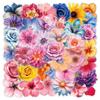 Waterproof Transparent PET Flower Sticker Pack - 60 Sheets for Journaling, Notebooks, Guitars