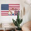VIKAMA Fun Mountain King Polyester Cartoon American Flag Wall Mounted Living Room Bedroom Dormitory Decoration