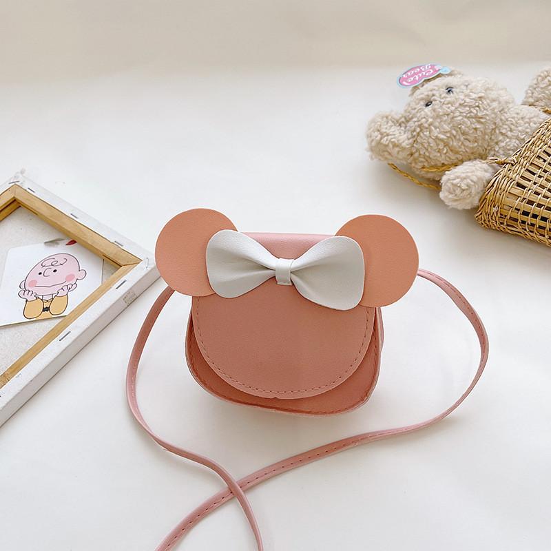 Adorable Korean Style Kids Shoulder Bag With Cute Bow Design For Boys And Girls White Bow