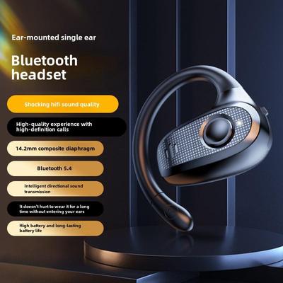 Z66OWS Auriculares Inalámbricos Bluetooth de Gancho para la Oreja: Un solo oído, Batería de larga duración, Uso para negocios/deportes en el oído derecho