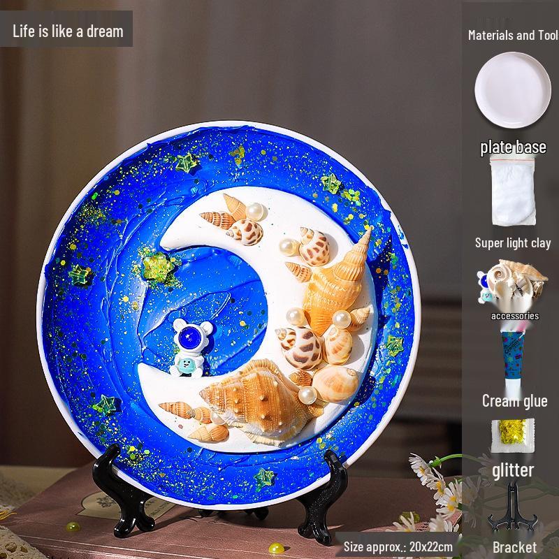 DIY Mosaic Plate Painting Kit: Creative Parent-Child Educational Ornament for Kindergarten