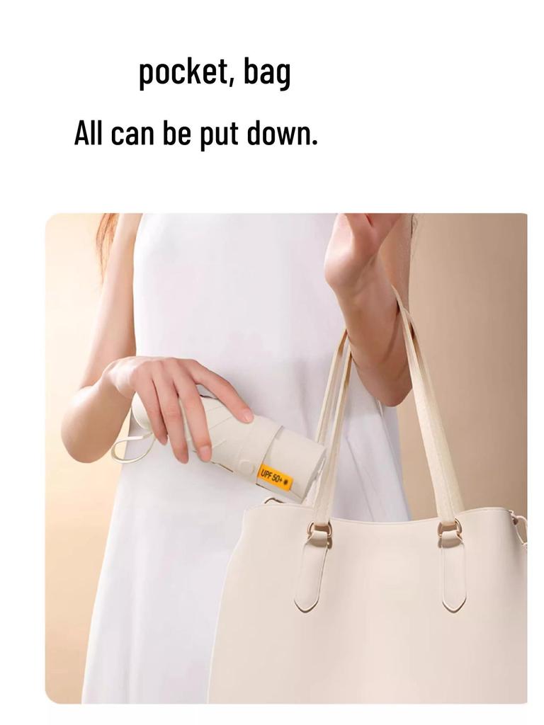 Mini Five-Fold UV Protection Sunscreen Umbrella: Portable and Dual-Use for Sun and Rain, Women's Sunshade Umbrella