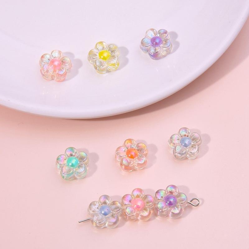 Acryl Pentagramm Blumenperlen für handgefertigten DIY Schmuck - Halsketten- & Ohrringzubehör