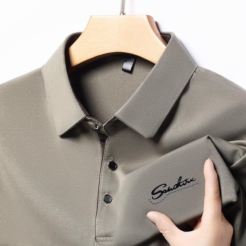 

Мужская футболка поло с лацканами, с коротким рукавом, премиального качества, повседневная, базовая, летняя мужская одежда M