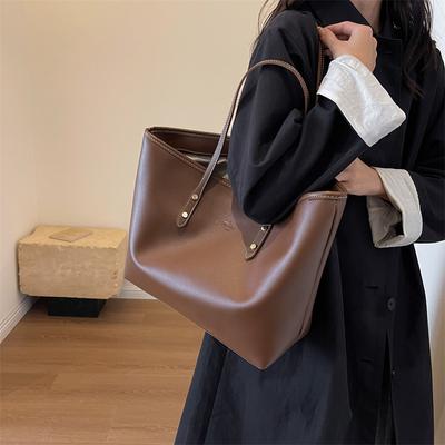 Single-shoulder Large Bag Hand-held Fashionable Large-capacity Soft Commuting Bag Student Single-shoulder Bag