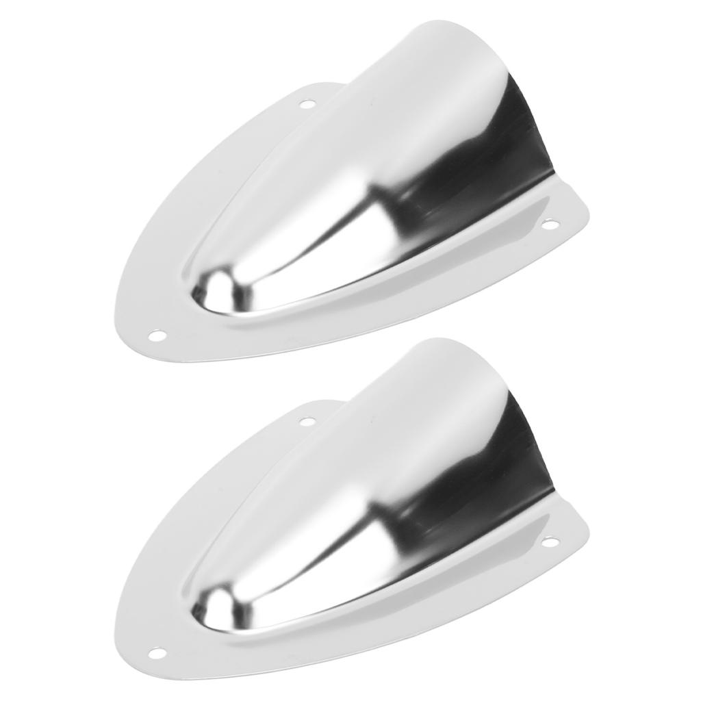 1 Pair Stainless Steel Clam Shell Vent Polished Marine Wire Cable Vent Cover for Yacht Boats Fishing Boats 100mm 3.93in