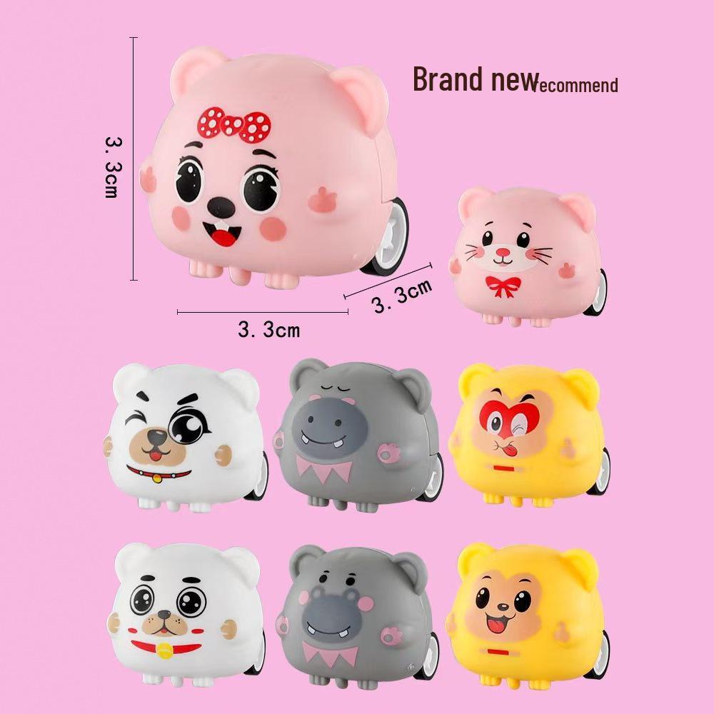 Cartoon Animal Pull-Back Toy Cars for Kids