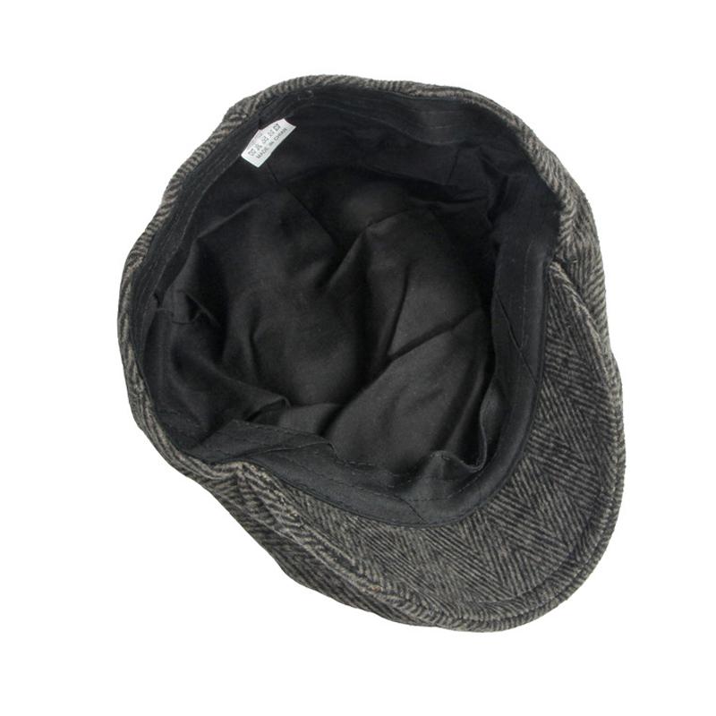 Cap Men's British Beret Spring Autumn Thin Wool Peaked Cap Forward Cap Women Peaked Cap