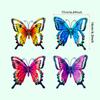 3D Iron Butterfly Wall Art, Vintage Metal Garden Wall Decor Hand-Painted Outdoor Hanging Ornament for Patio Yard Home-Rustproof