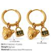 Sweet Wind Diy Cross Pearl Pendant Earrings Stainless Steel Gold Plated Diamond Jewelry