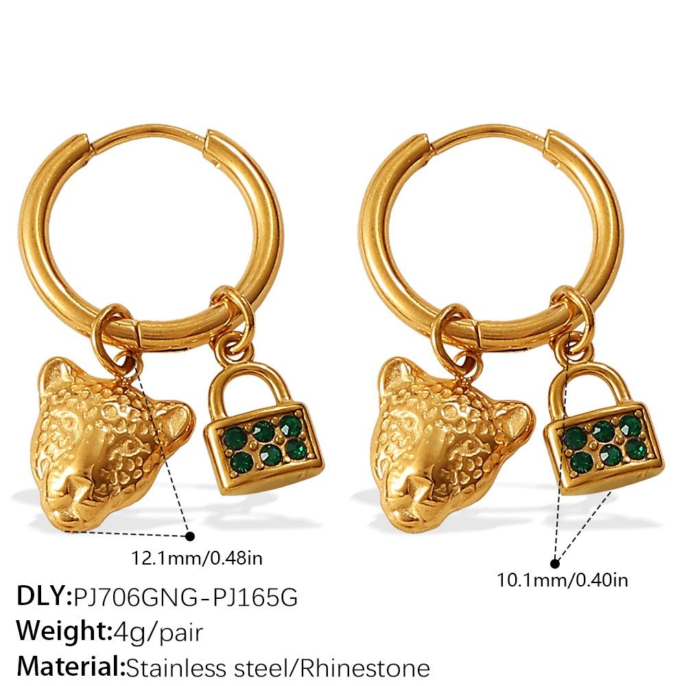 Sweet Wind Diy Cross Pearl Pendant Earrings Stainless Steel Gold Plated Diamond Jewelry