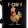 11oz F-Caw-F Keramik Hahnen Kaffeebecher mit Henkel Hahnen Krähen Kaffeebecher für Mama Schwester Freunde Kollegen Wohndeko