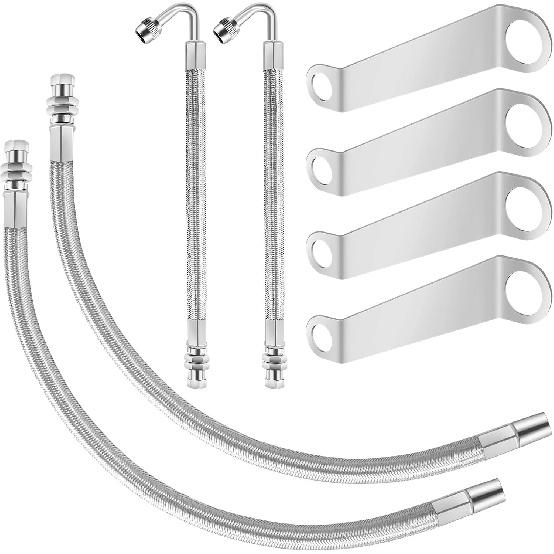 Double Tires Air Inflation Kit - Dually Valve Stem Extenders Kit for Easy Connection To Tire Valves and Equipment, Valve Stem Extenders for Easy Tire