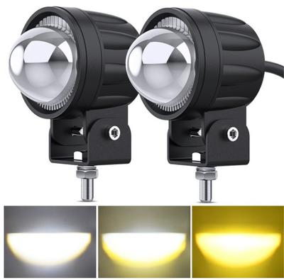 2x LED Motorcycle Fog Lights 60W Headlight Spotlights Work Lights Lamp Universal