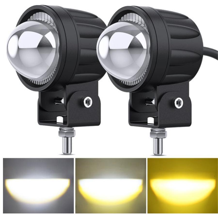 

2x LED Motorcycle Fog Lights 60W Headlight Spotlights Work Lights Lamp Universal