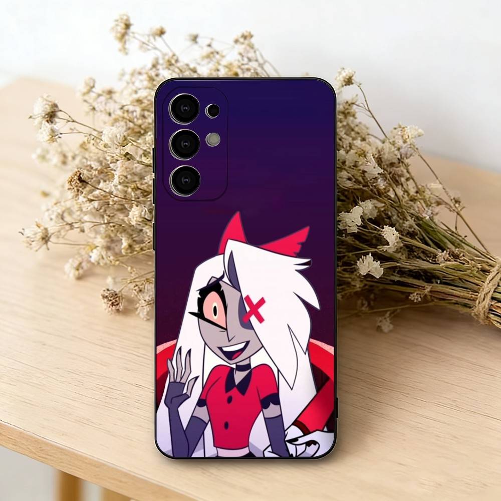 H-hazbin hotel V-veggie  Phone Case For Samsung S25,S24,S21,S22,S23,S30,Ultra,S20,Plus,Fe,Lite,Note,10,Black Cover