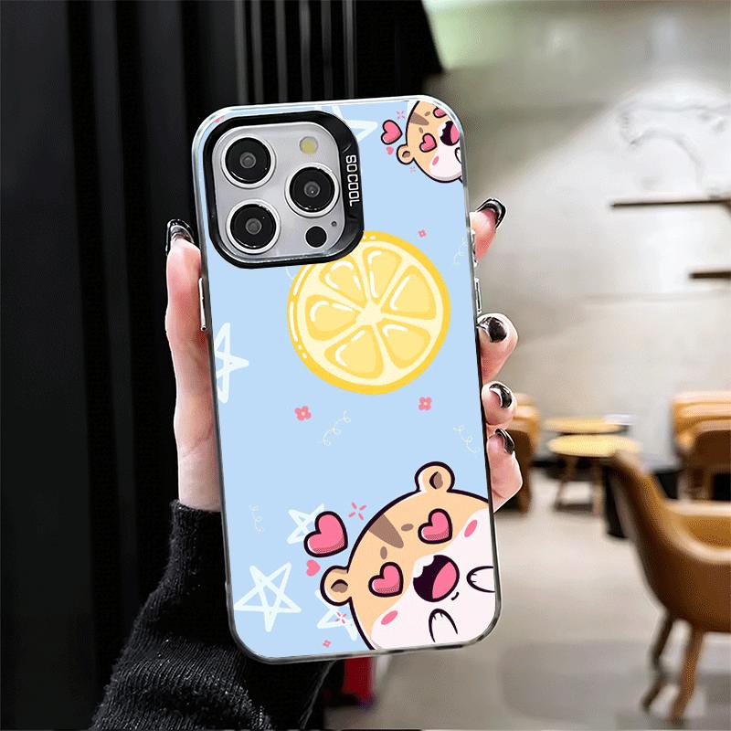 Cartoon Cute Hamster Soft Phone Case for iPhone 15 16 17 Pro Max 17Air 16E 14 Plus 13 12 Mini Shockproof Cover Back Shell