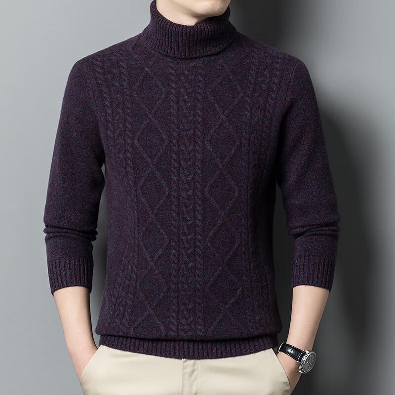 Firstview Men's Turtleneck Wool Sweater