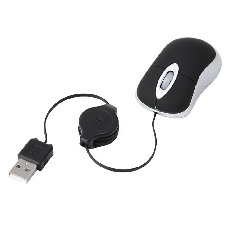 

Mouses with Cable for Notebook Computer Desktop 3 Button 1000DPI Small Mouses 1 чорний