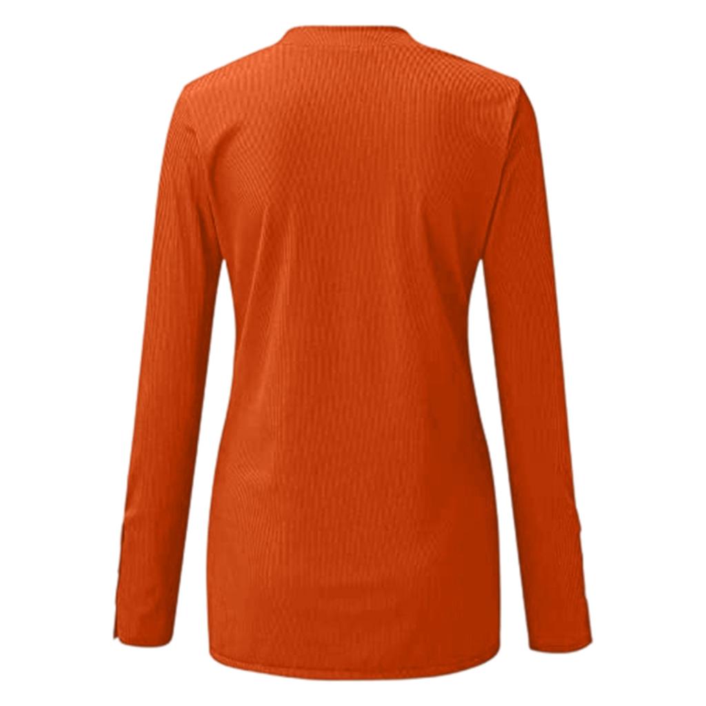 Women's And Winter Slim Bottom T-shirt Fashion Casual Color U Neck Pullover Long Sleeve Top