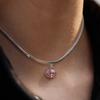 Water Drop Shape Inlaid Zircon Snake Bone Chain Tide Cold Wind Niche Design Simple Fashion Temperament Necklace
