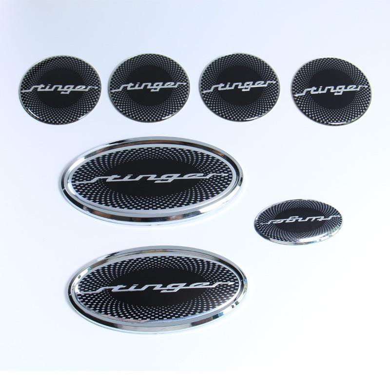 7 Stück 3D ABS K Logo Auto Motorhaube Heckklappe Logo Emblem Abzeichen Aufkleber für Kia Sportage Sorento Optima Forte Rio Stinger K5