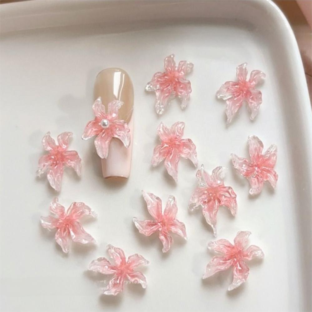 30PCS Acrylic 3D Flowers Nail Art Charms Sticker Nail Decals Cute Manicure Decor DIY Nail Art